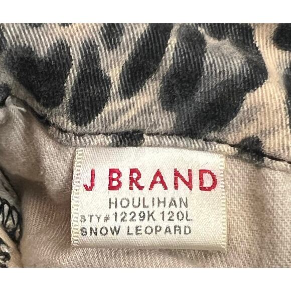 J Brand Houlihan Snow Leopard Skinny Cargo Stretch Pants Women’s Size 27  Zipper - Picture 4 of 12
